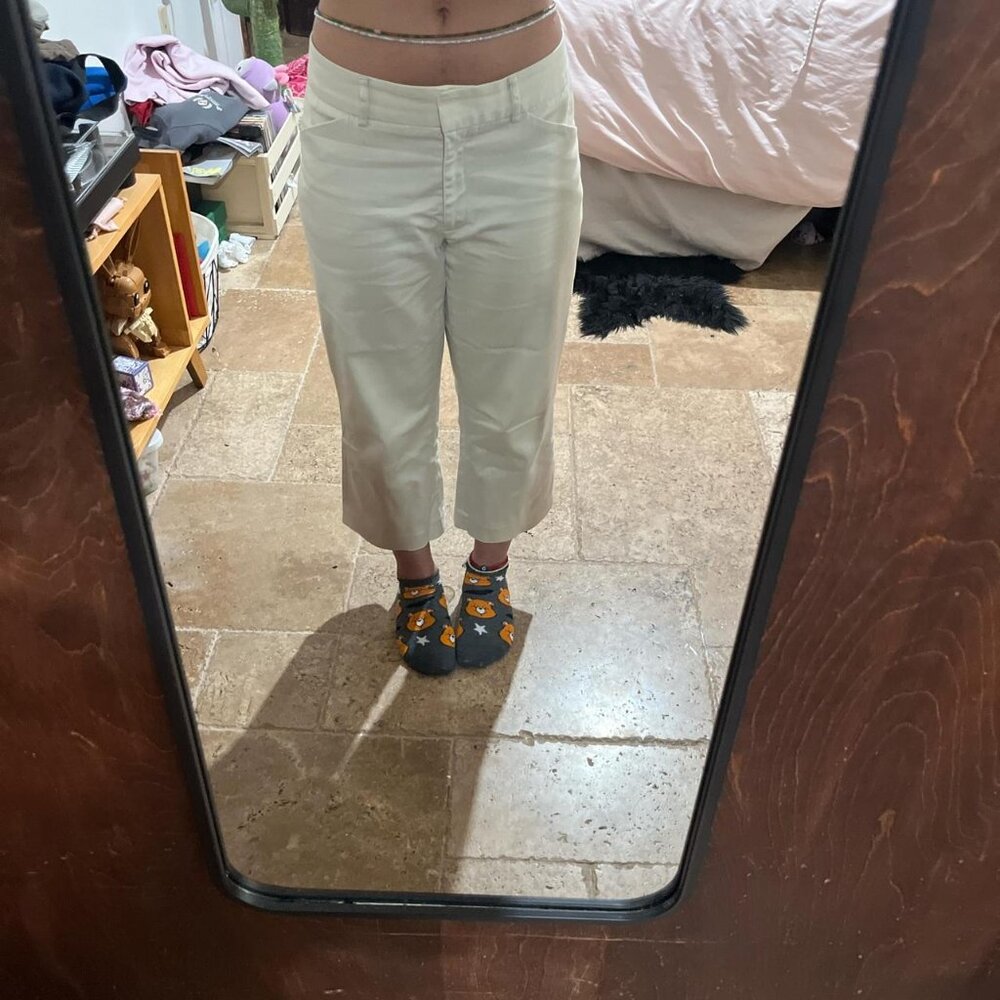 Vintage Y2K Cream Capri Pants